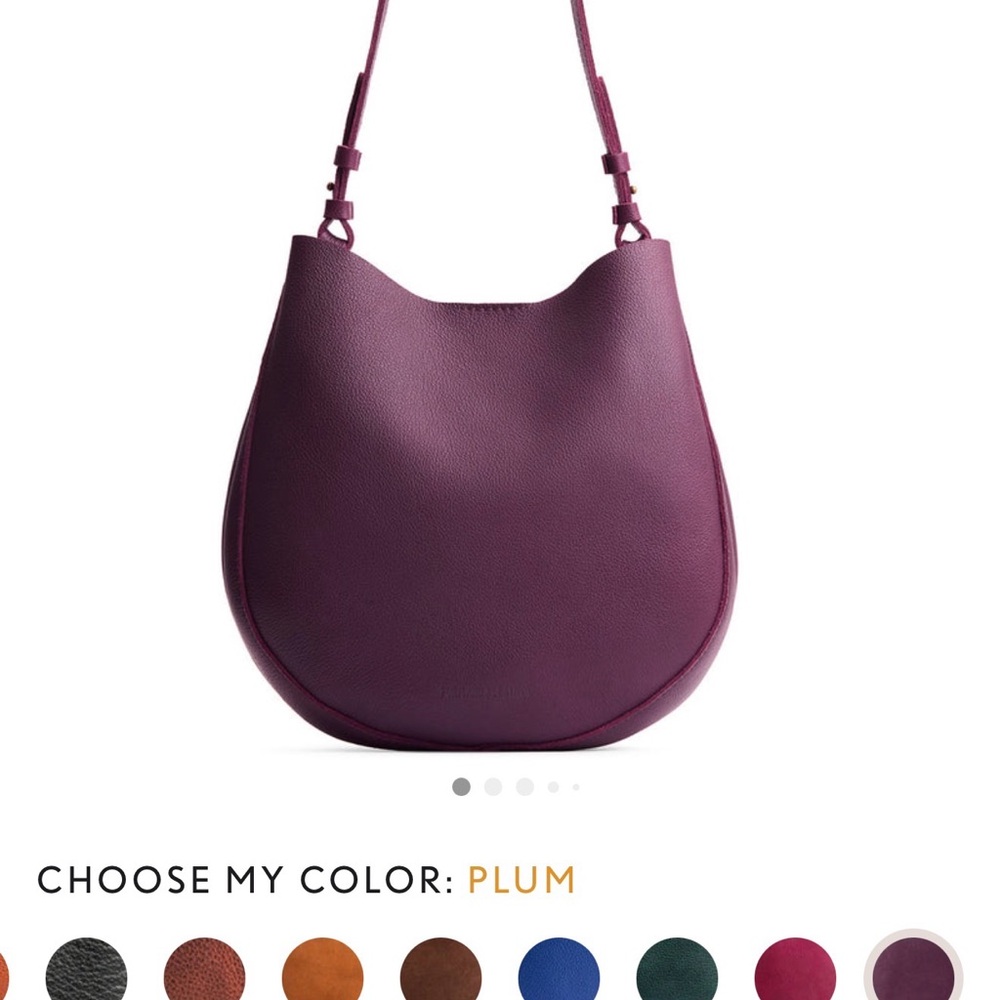 Portland Leather plum purple Olivia Shoulder Bag - Picture 13 of 16